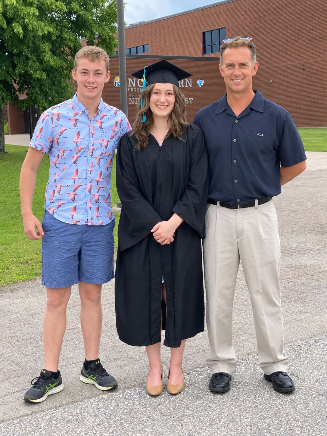 Troy and family celebrating — Northern Ontario roots